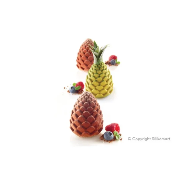 Moule Silicone 5 Pommes De Pin Et Ananas 100ml Silikomart Professional fashion pas cher 6