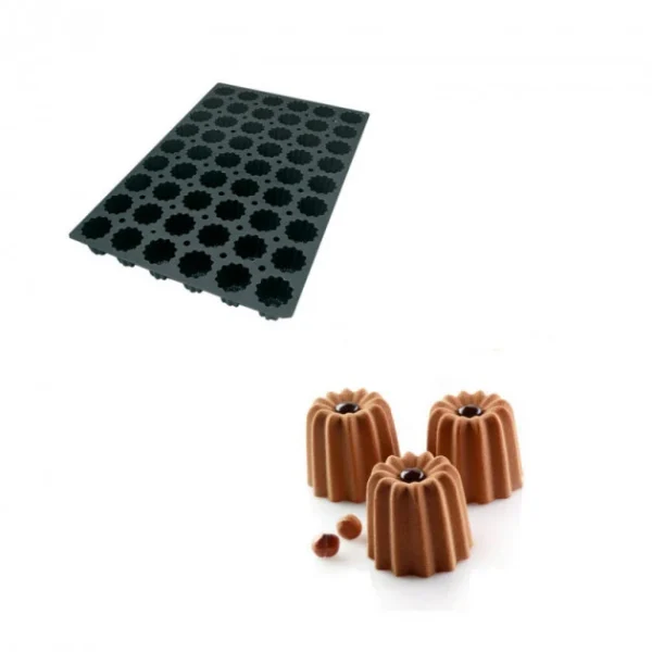 Moule Silicone 54 Cannelés Ø5,6 X 5 Cm 80ml SilikoMart Professional soldes en ligne 3