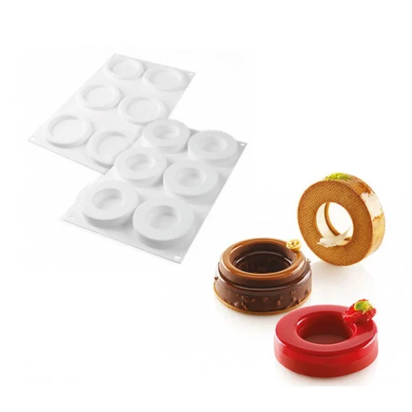 l'unique style Moule Silicone 6 Anneaux Ring 79 Ml Silikomart Professional 1