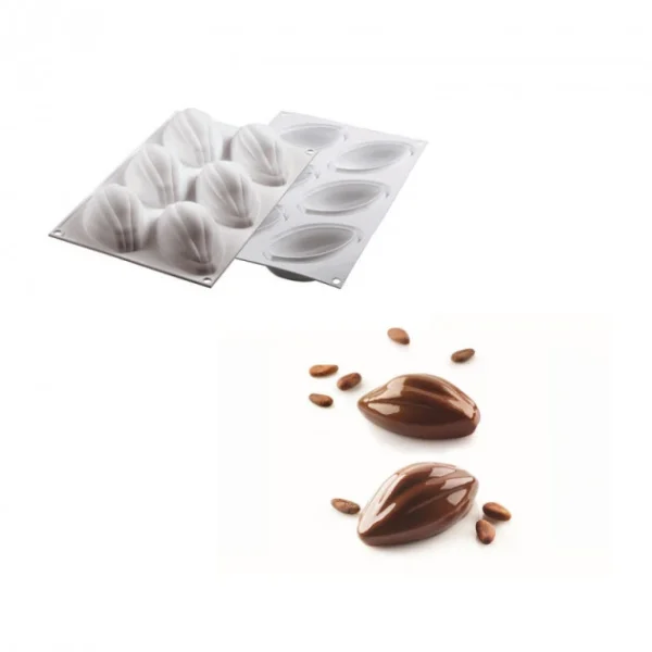Boutique officielle Moule Silicone 6 Cabosses De Cacao 10,2 X 5,4 Cm 115ml SilikoMart Professional 1