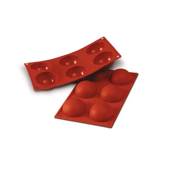 Moule Silicone 6 Demi-sphères 7 Cm X H 3,5 Cm Silikomart nouveau produit 1