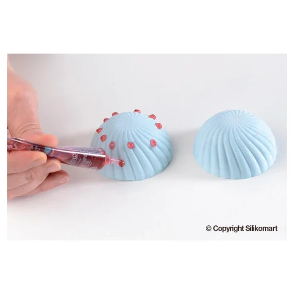 Moule Silicone 6 Demi Sphères Vrillées Ø 75 Mm SilikoMart Professional boutiqued pas cher 7