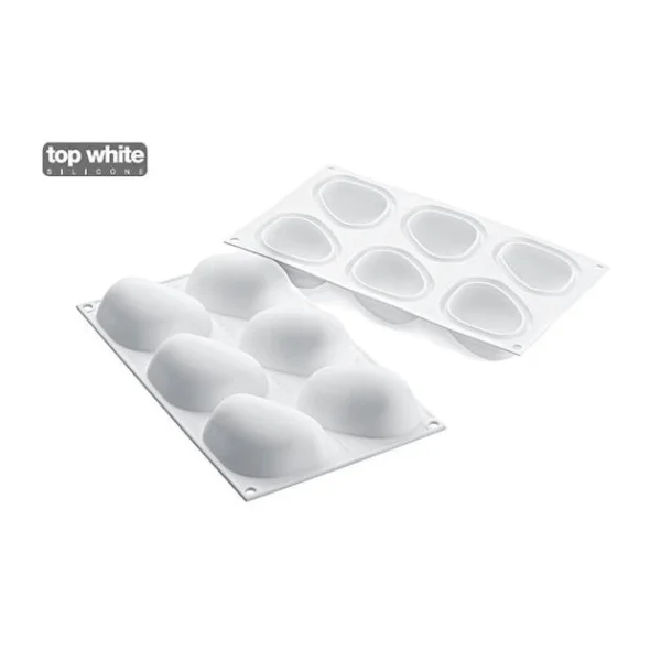 Moule Silicone 6 Galets 8,7 X 6,3 Cm 110ml SilikoMart Professional soldes magasin 4