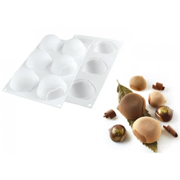 aux meilleurs prix Moule Silicone 6 Marrons 110ml SilikoMart Professional 1
