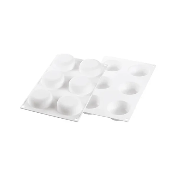 Moule Silicone 6 Minis Moules à Manqué Ø67 X H27 Mm 90ml SilikoMart Professional haute qualité 4