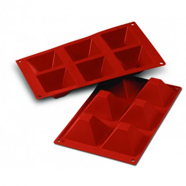 Promotio de vente Moule Silicone 6 Pyramides 7,1 Cm X H 4 Cm Silikomart 1