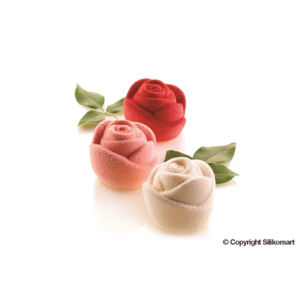 Moule Silicone 6 Roses 7 X 5,5 Cm 143ml SilikoMart Professional site pas cher 3