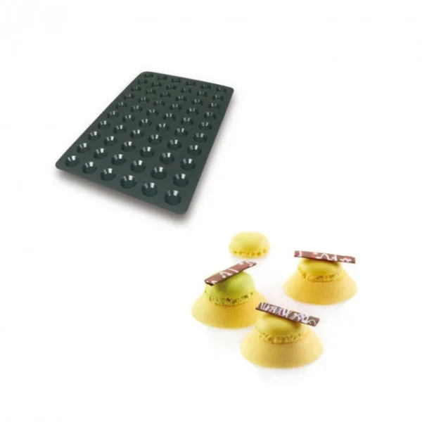 acheter en ligne Moule Silicone 60 Mini Tartelettes Ø4,4 X 1 Cm 10ml SilikoMart Professional 1