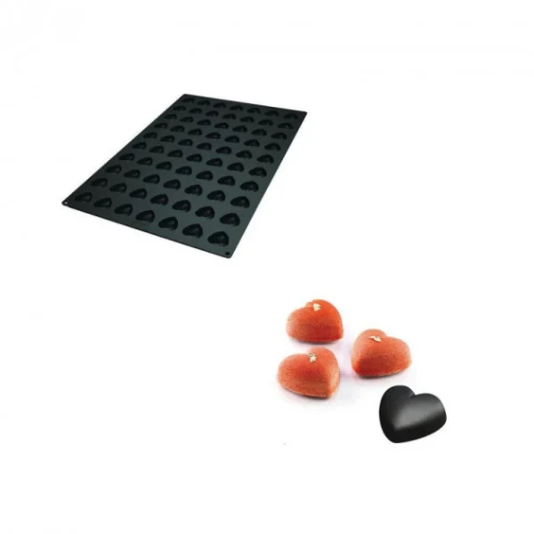 Acheter Maintenant Moule Silicone 70 Mini Coeurs 3,6 X 3,9 X H1,6 Cm 11ml SilikoMart Professional 1
