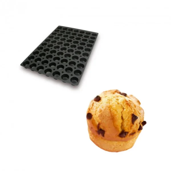 Moule Silicone 70 Mini Muffins Ø4,5 X 3 Cm 40ml SilikoMart Professional magasin paris 1