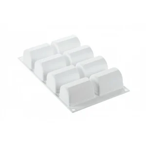 Moule Silicone 8 Bûchettes 7,5 Cm X 5 Cm Silikomart Professional vente pas cher 19