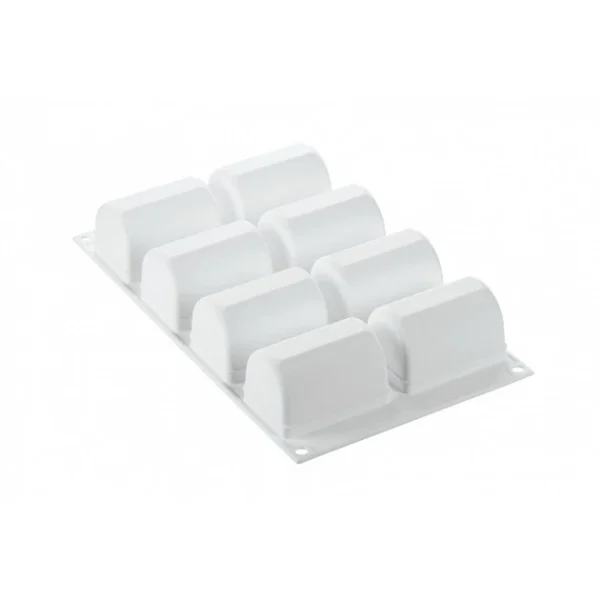 Moule Silicone 8 Bûchettes 7,5 Cm X 5 Cm Silikomart Professional vente pas cher 7