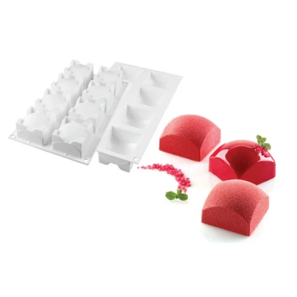 marques pas cher Moule Silicone 8 Carré Sphère 110ml SilikoMart Professional 1