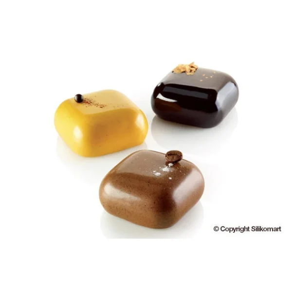 grossiste Moule Silicone 8 Carrés Bombés 6,1 X 6,1 Cm 100ml SilikoMart Professional 3