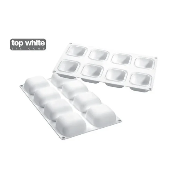 grossiste Moule Silicone 8 Carrés Bombés 6,1 X 6,1 Cm 100ml SilikoMart Professional 4