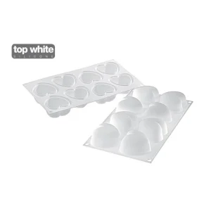 Moule Silicone 8 Coeurs Bombés 6,35 X 6,5 Cm 100ml SilikoMart Professional en ligne 9