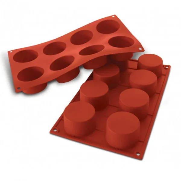 Moule Silicone 8 Cylindres 6 Cm X H 3,5 Cm Silikomart dernières 1