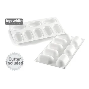 prix abordable Moule Silicone 8 Ovales Bombés 8,2 X 4,3 Cm 81ml SilikoMart Professional 9