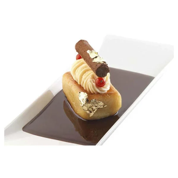 boutique pas cher Moule Silicone Savarin Rectangle 7,5 X 4,8 Cm X H 2,8 Cm (x8) Silikomart 3