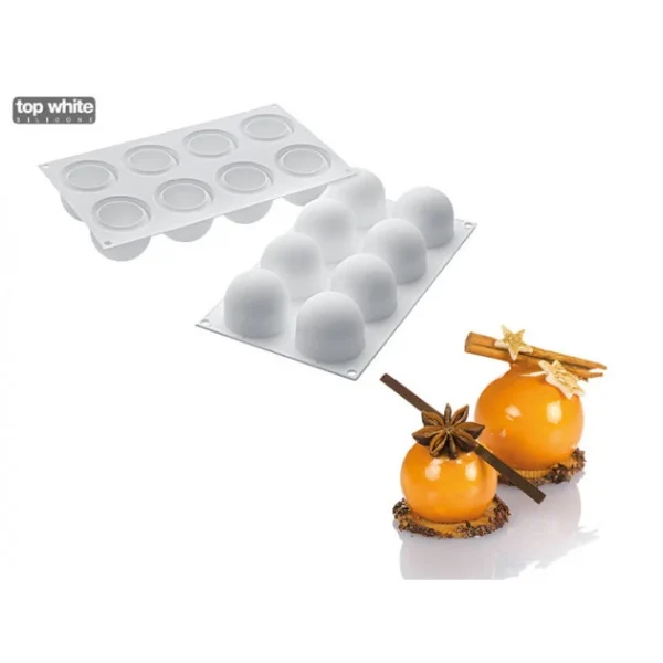 beauté Moule Silicone 8 Truffes Ø 5,2 Cm Silikomart Professional 1