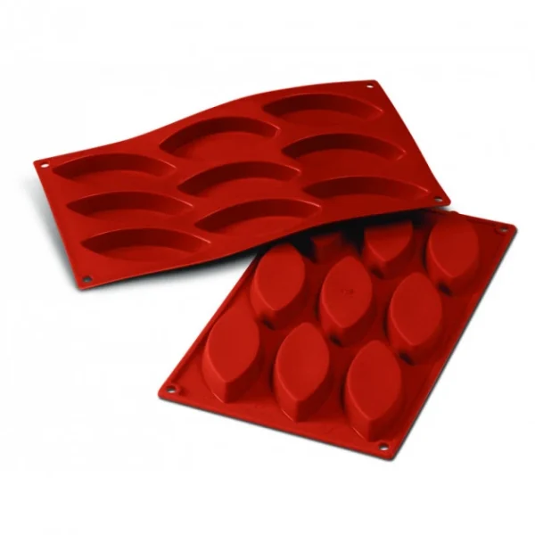 Moule Silicone 9 Barquettes 10 X 4,4 Cm Silikomart soldes pas cher 1
