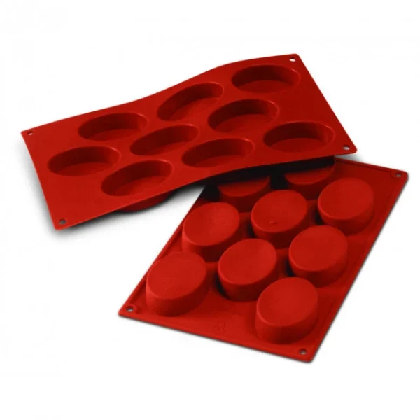 boutique en ligne france Moule Silicone 9 Ovales 7 X 5 Cm Silikomart 1