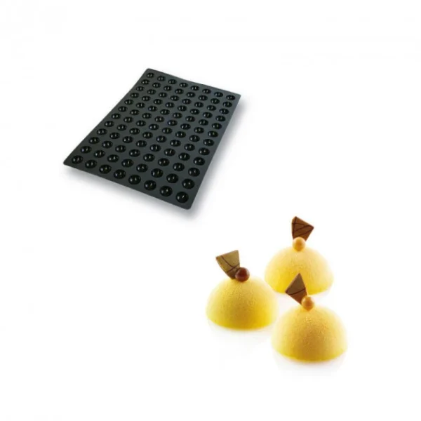 design à la mode Moule Silicone 96 Demi-sphères Ø3,5 X 1,75 Cm 11ml SilikoMart Professional 1