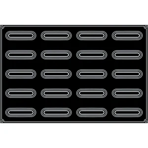 en vente Moule Silicone Bande Creuse 12 X 3,5 Cm X H 3,2 Cm (x20) Pavoflex 7