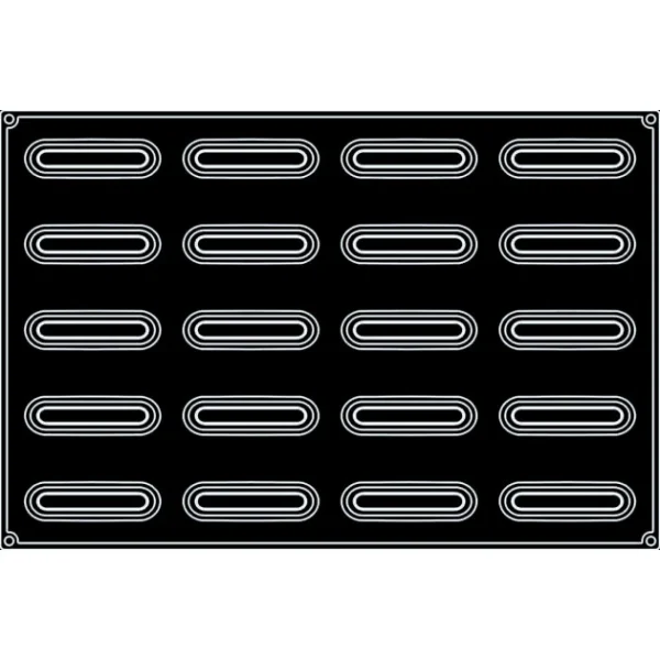 en vente Moule Silicone Bande Creuse 12 X 3,5 Cm X H 3,2 Cm (x20) Pavoflex 3