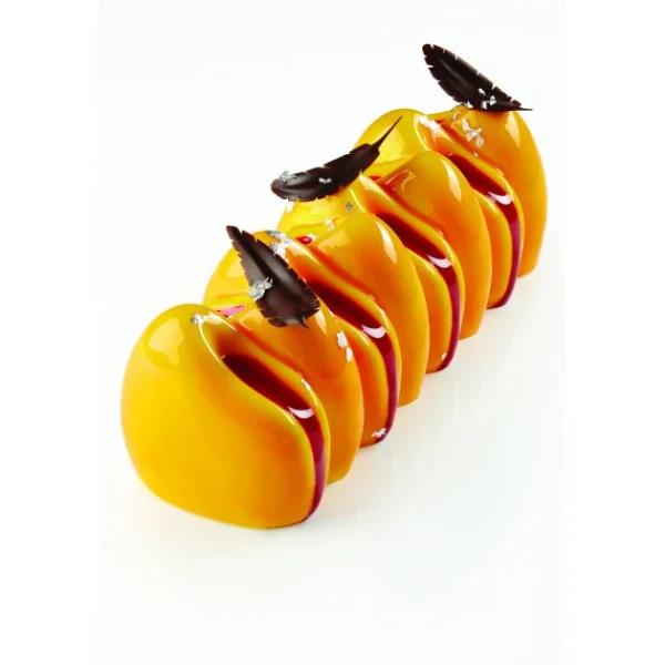 Moule Silicone Bûche Canyon 25 X 8,5 Cm X H 8 Cm Pavoni achat pas cher 3