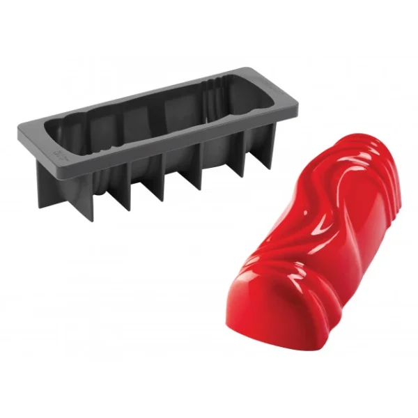 luxe soldes Moule Silicone Bûche Lady 25 X 9 Cm X H 7,5 Cm Pavoni 1