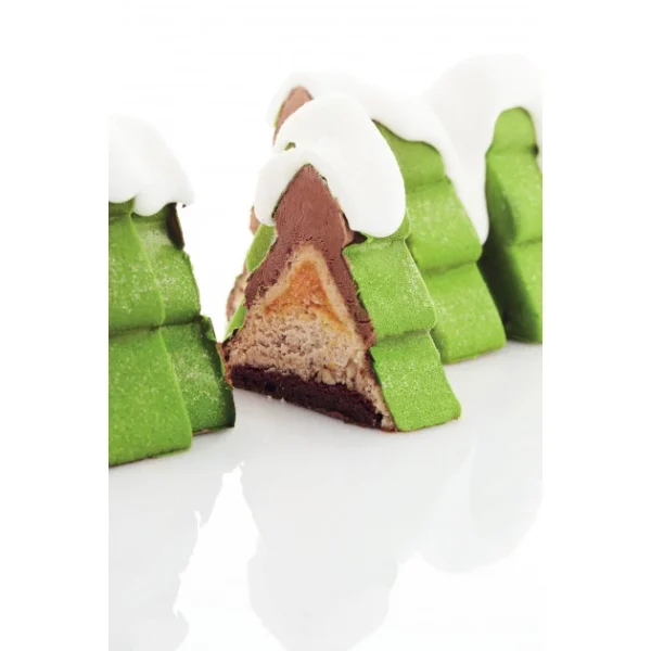 mode Moule Silicone Bûche Sapin 25 X 9,7 Cm X H 9,5 Cm Pavoni 3