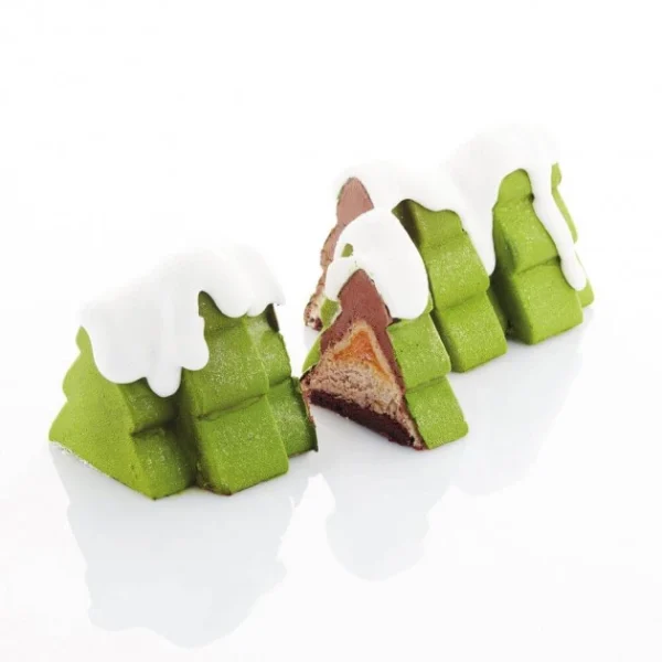 mode Moule Silicone Bûche Sapin 25 X 9,7 Cm X H 9,5 Cm Pavoni 5