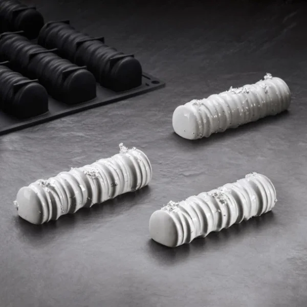 PAVONI Moule Silicone Bûche Sequoia 12,4 X 3,5 X H 3 Cm (x14) Pavoflex en promotion 4