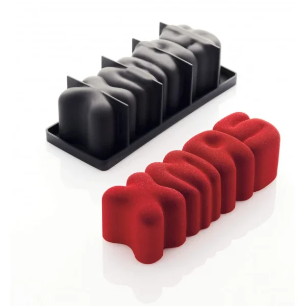 Moule Silicone Bûche Xmas 25 X 8 Cm X H 7,5 Cm Pavoni soldes pas cher 1