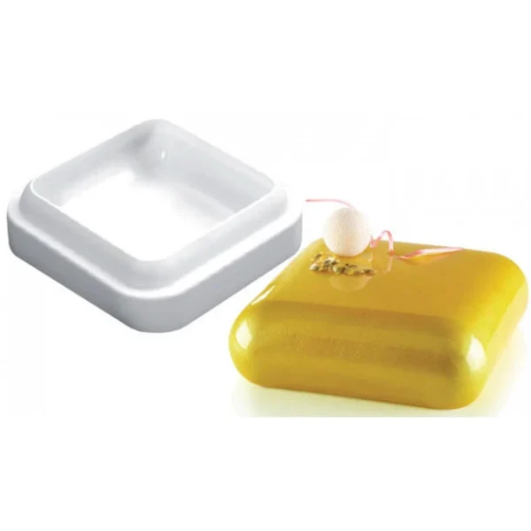 exclusivement disponibles Moule Silicone Carré Bombé 1000ml Silikomart Professional 1