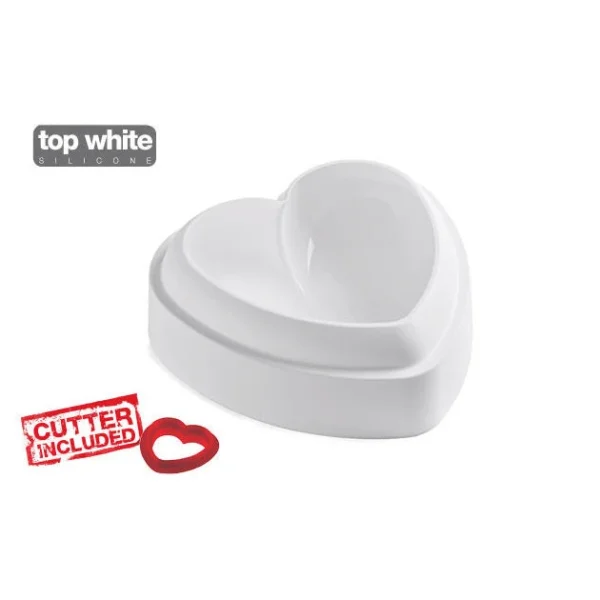 a Prix Discount Moule Silicone Coeur Bombé 170 Mm Silikomart Professional 4