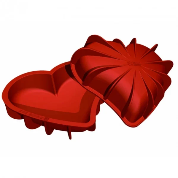 luxe soldes Moule Silicone Coeur Bombé Professionnel 205 X 186 Mm Silikomart 1