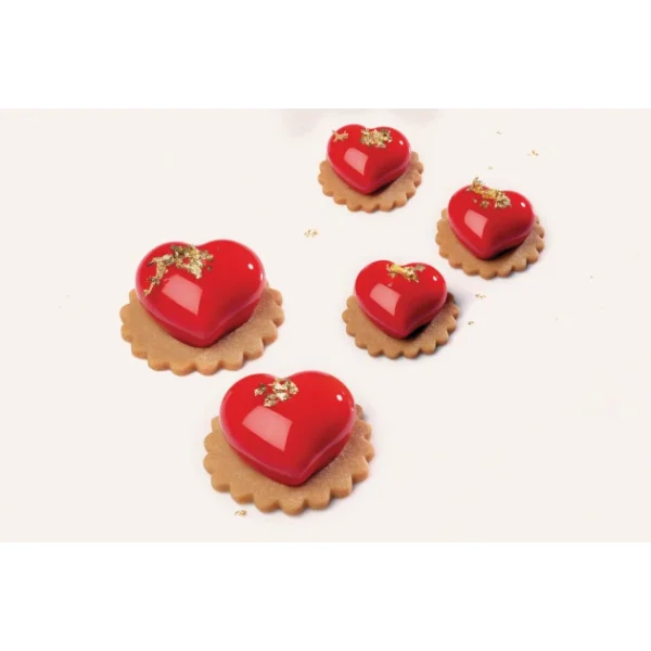 Moule Silicone Coeur Passion 7,1 X 6,6 Cm X H 3,8 Cm (x12) Pavoflex magasin en ligne france 3