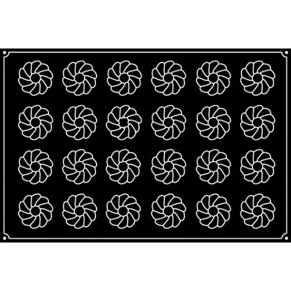 Moule Silicone Cône Cannelé Ø 7,5 Cm X H 4,8 Cm (x24) Pavoflex à prix réduits 3