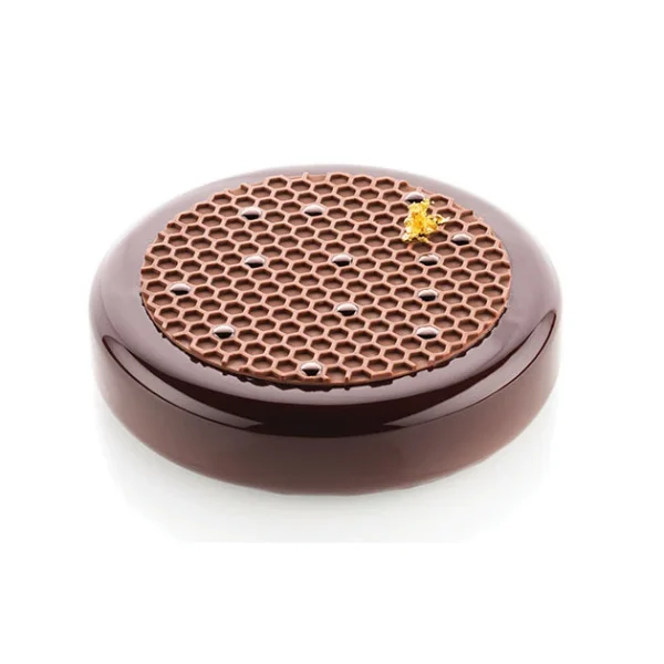 Satisfait ou Remboursé Moule Silicone Décor Alvéoles Ø 14 à 18 Cm X H 0,35 Cm (x2) Silikomart Professional 4