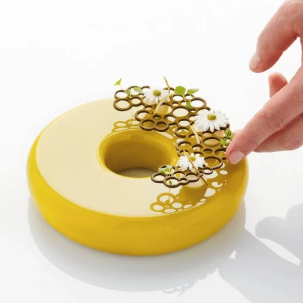 à prix imbattables Moule Silicone Décor Cercles 13,8 X 9,4 X H 0,2 (x3) Pavoni 4