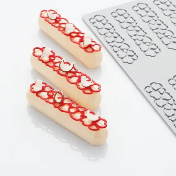 soldes officiel Moule Silicone Décor Cœur 12 X 2,7 X H 0,2 Cm (x10) Pavoni 1