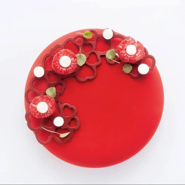 à prix réduits Moule Silicone Décor Cœur 13,7 X 7,6 X H 0,2 (x3) Pavoni 3