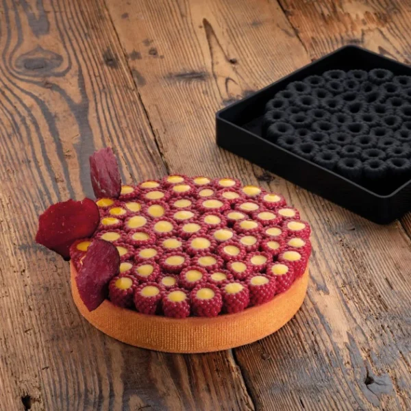 aux meilleurs prix Moule Silicone Décor Framboises Ø 18 Cm X H 2,6 Cm Pavoni 1