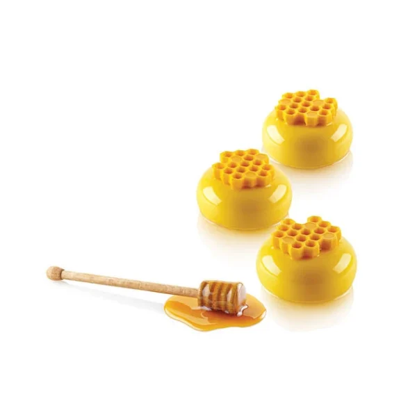 soldes pas cher Moule Silicone Décor Miel Ø 4,5 Cm X H 0,8 Cm (x15) Silikomart Professional 7
