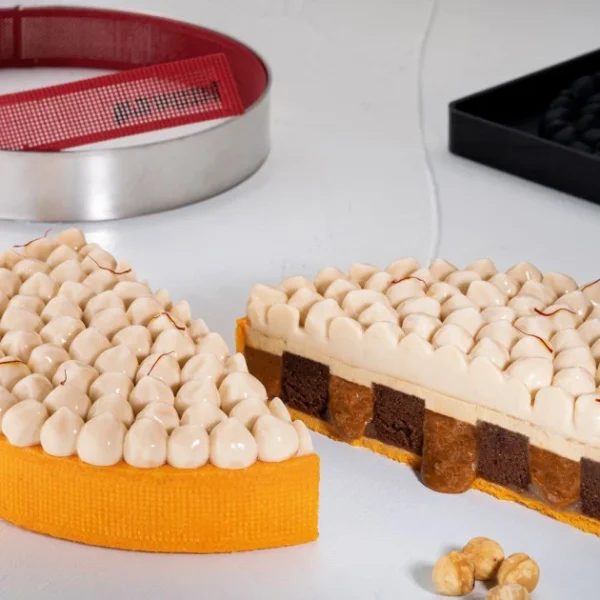 boutique en ligne Moule Silicone Décor Noisettes Ø 18 Cm X H 1,8 Cm Pavoni 6