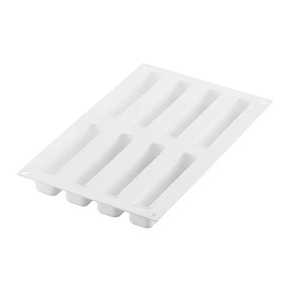 Moule Silicone Éclairs Stripe 13 X 2,8 Cm X H 2,8 Cm (x8) Silikomart Professional Prestation Et Rapide 3