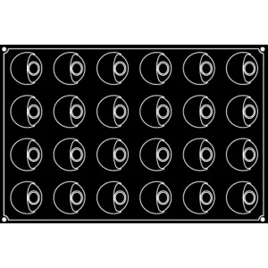 Moule Silicone Éclipse Ø 7,2 Cm X H 4,1 Cm (x24) Pavoflex magasin solde 7