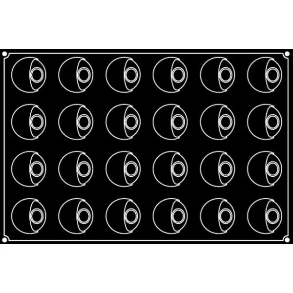 Moule Silicone Éclipse Ø 7,2 Cm X H 4,1 Cm (x24) Pavoflex magasin solde 3